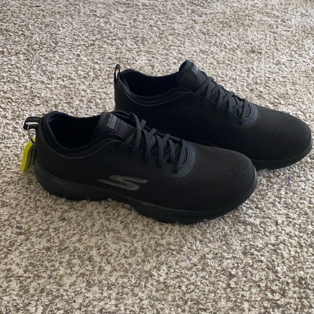 Brand new all black slip on sketchers GOwalk sneakers size 8.5